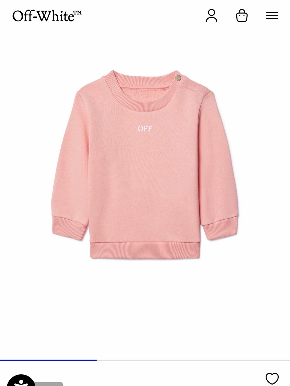 Off-White Kids Pink Logo Pullover Sweatshirt
